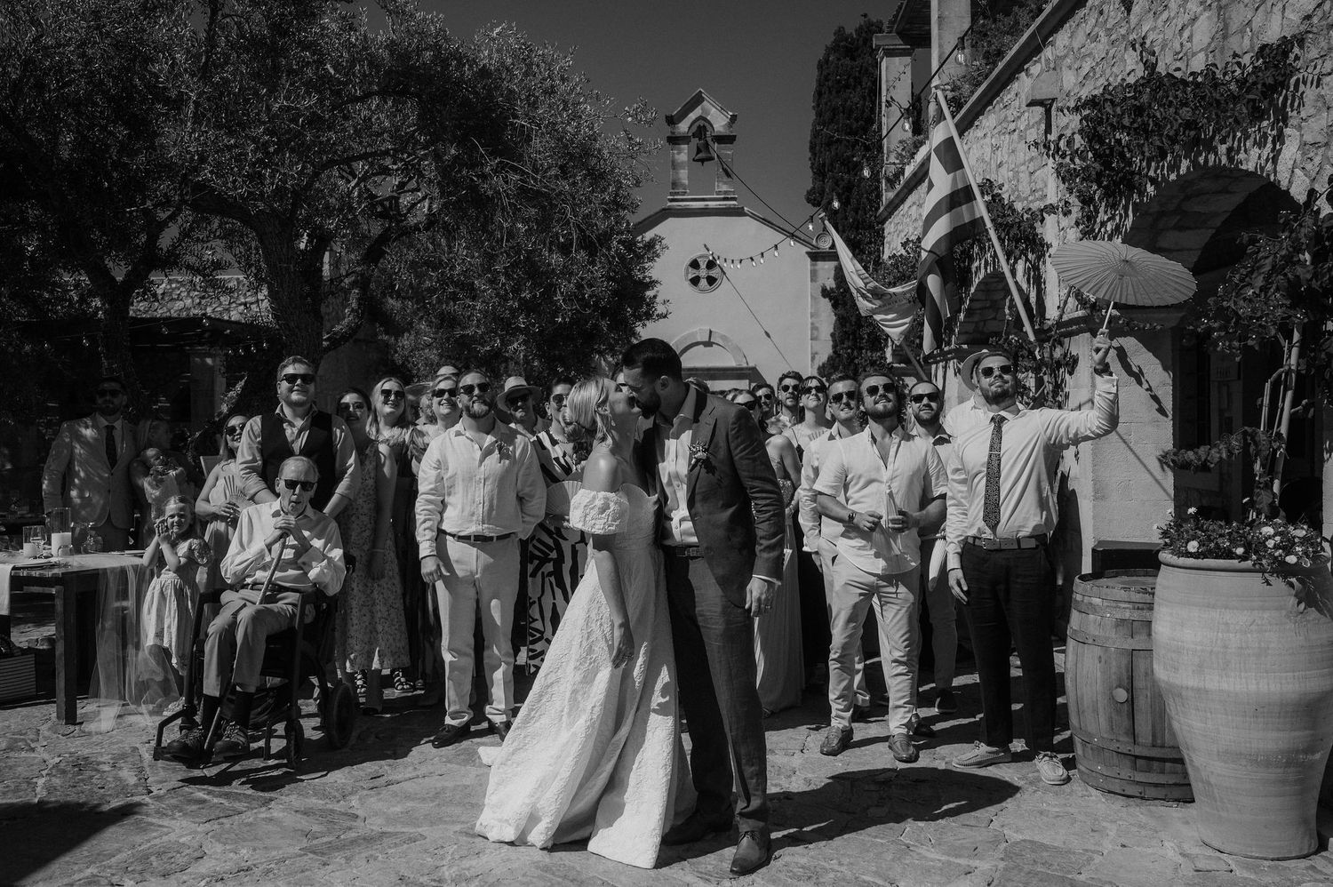 rustic chic vineyard wedding photographer in Agreco Farms, Crete Greece