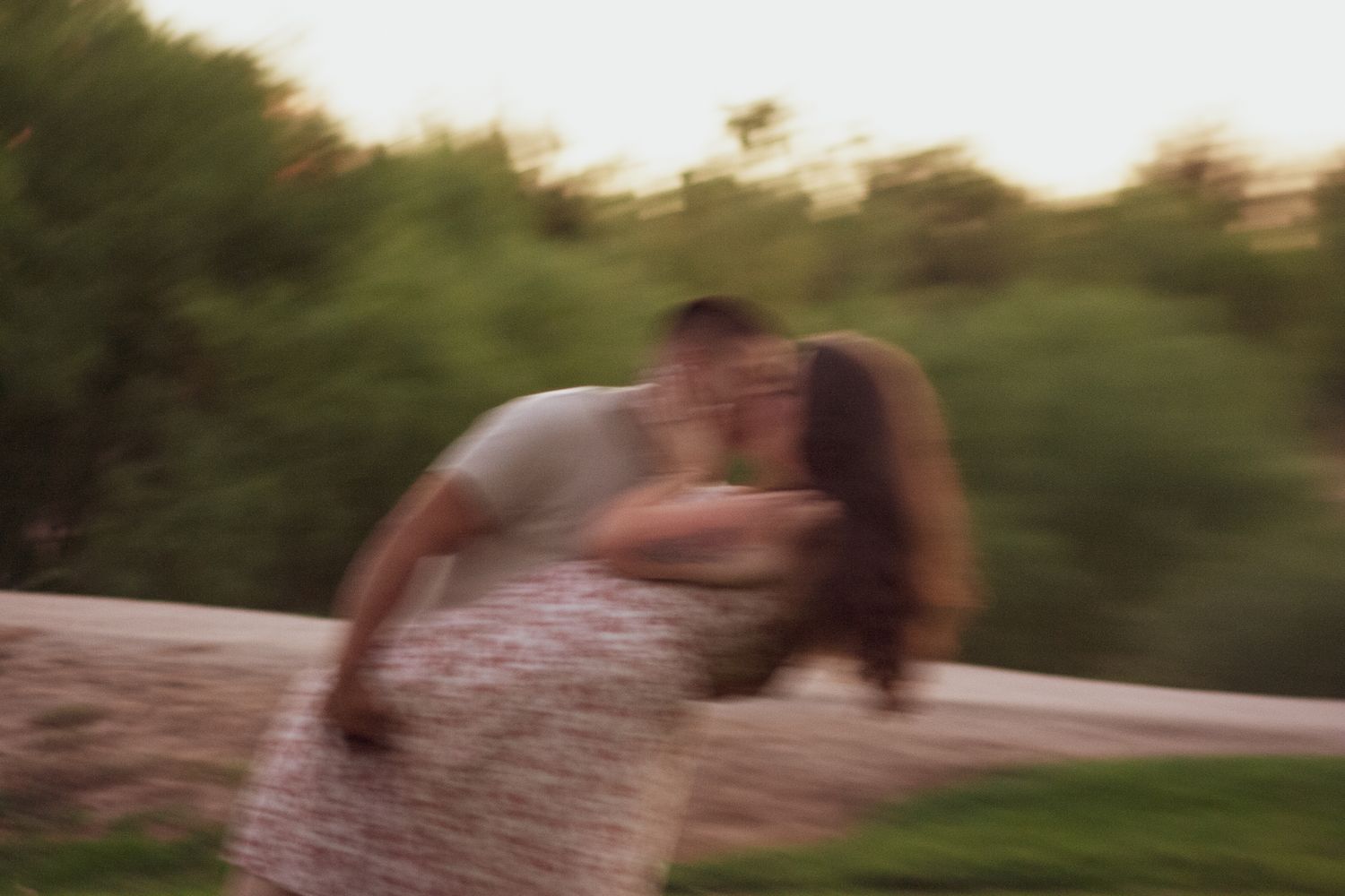 a romantic blurry professional sunset picture
