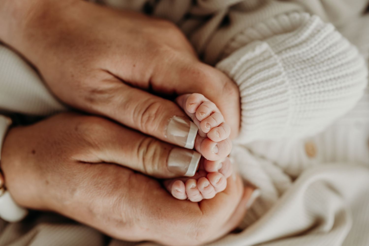Studio newborn photographer in Southeast Wisconsin capturing baby details