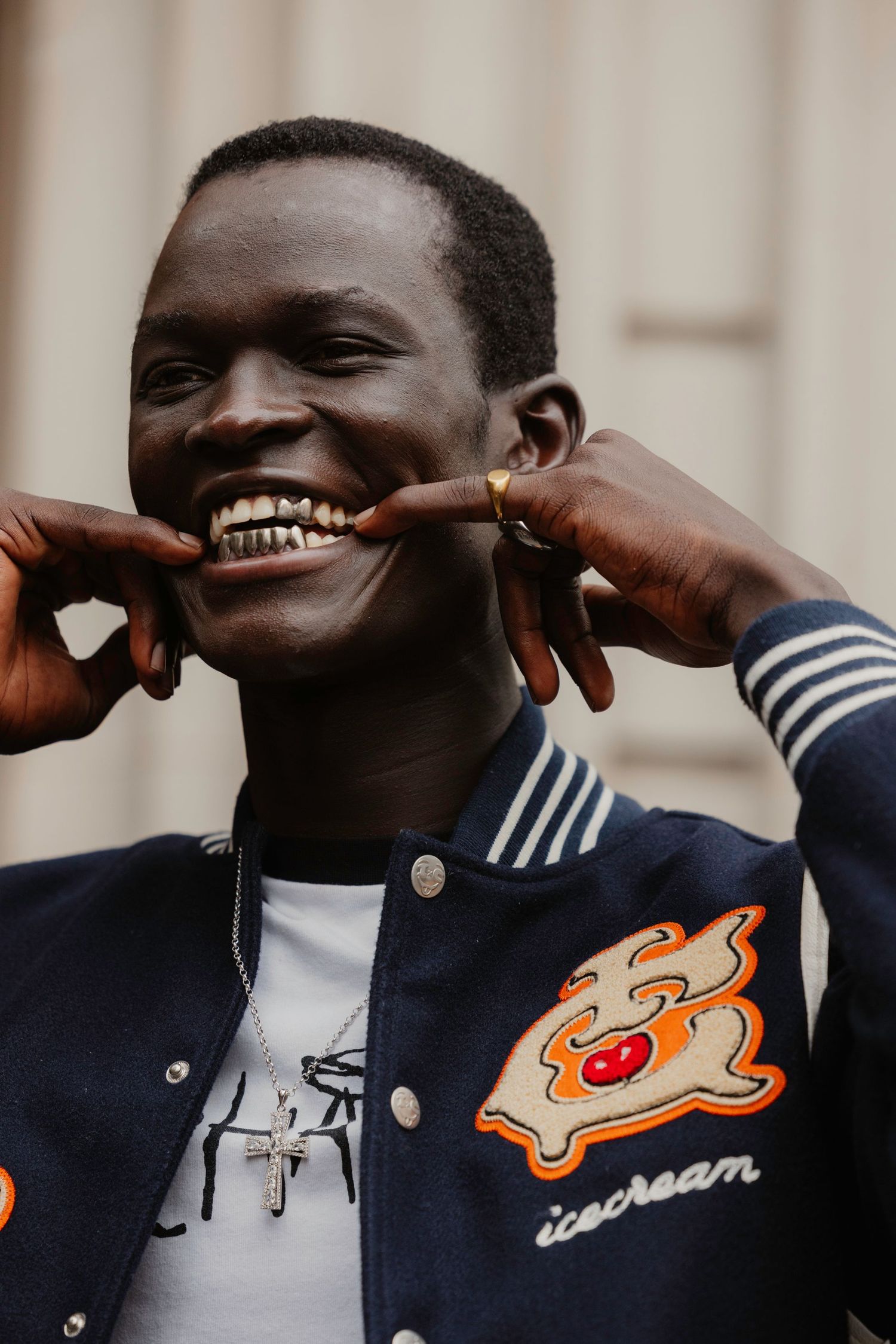 Editorial Portrait of Model Off Duty at London Fashion Week