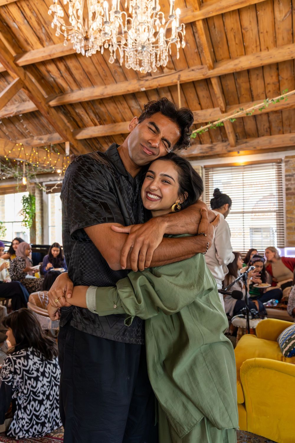Event Photography for Nadir Nahdi with Aditi Mayer live podcast event in London by Farheen Shaikh
