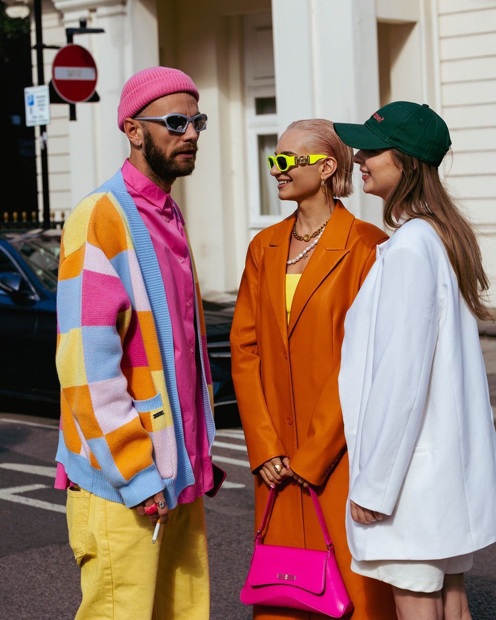 London fashion photographer – editorial street style portrait during LFW, captured by Shot by Farheenxo