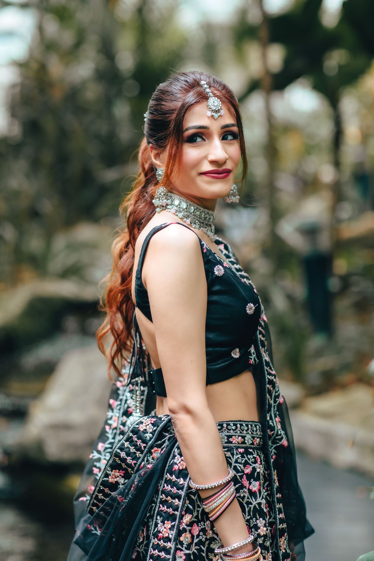 Bride portrait during pre wedding ceremony, natural light wedding photography
