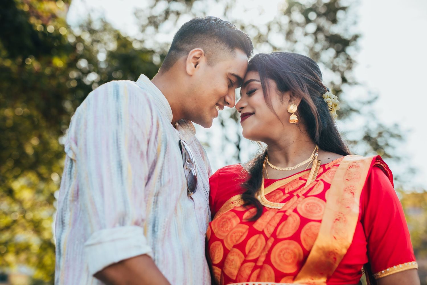 Pregnancy ceremony couple portrait, traditional baby shower celebration Singapore