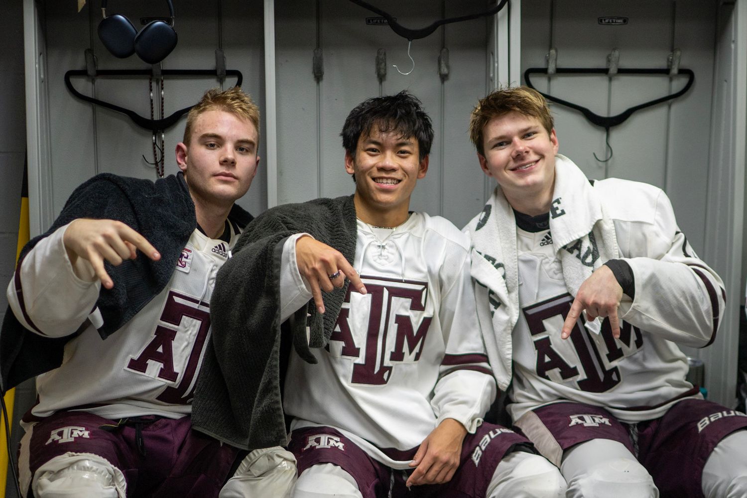Texas A&M hockey after a UT win