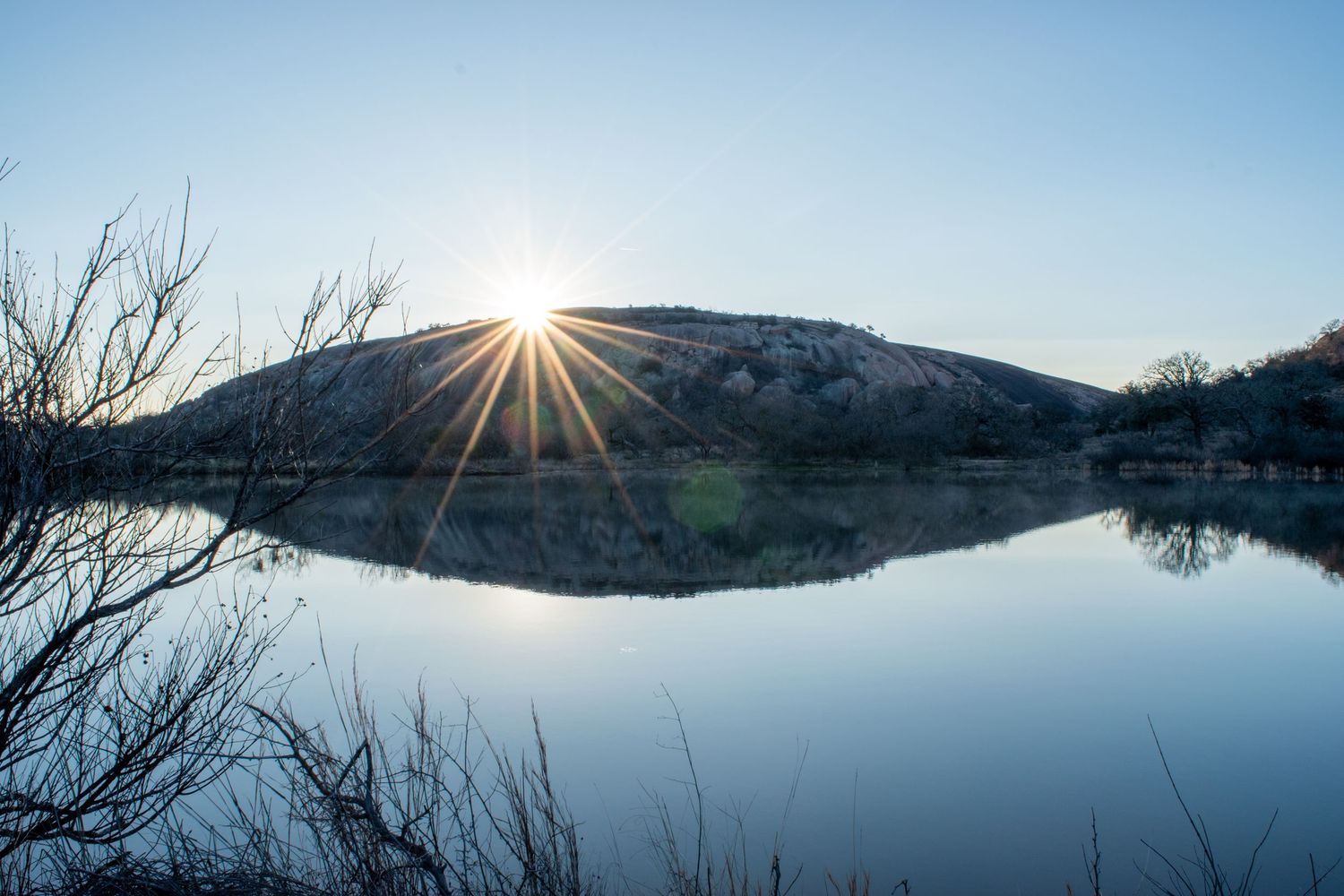 Enchanted rock landscape, photo sunrise