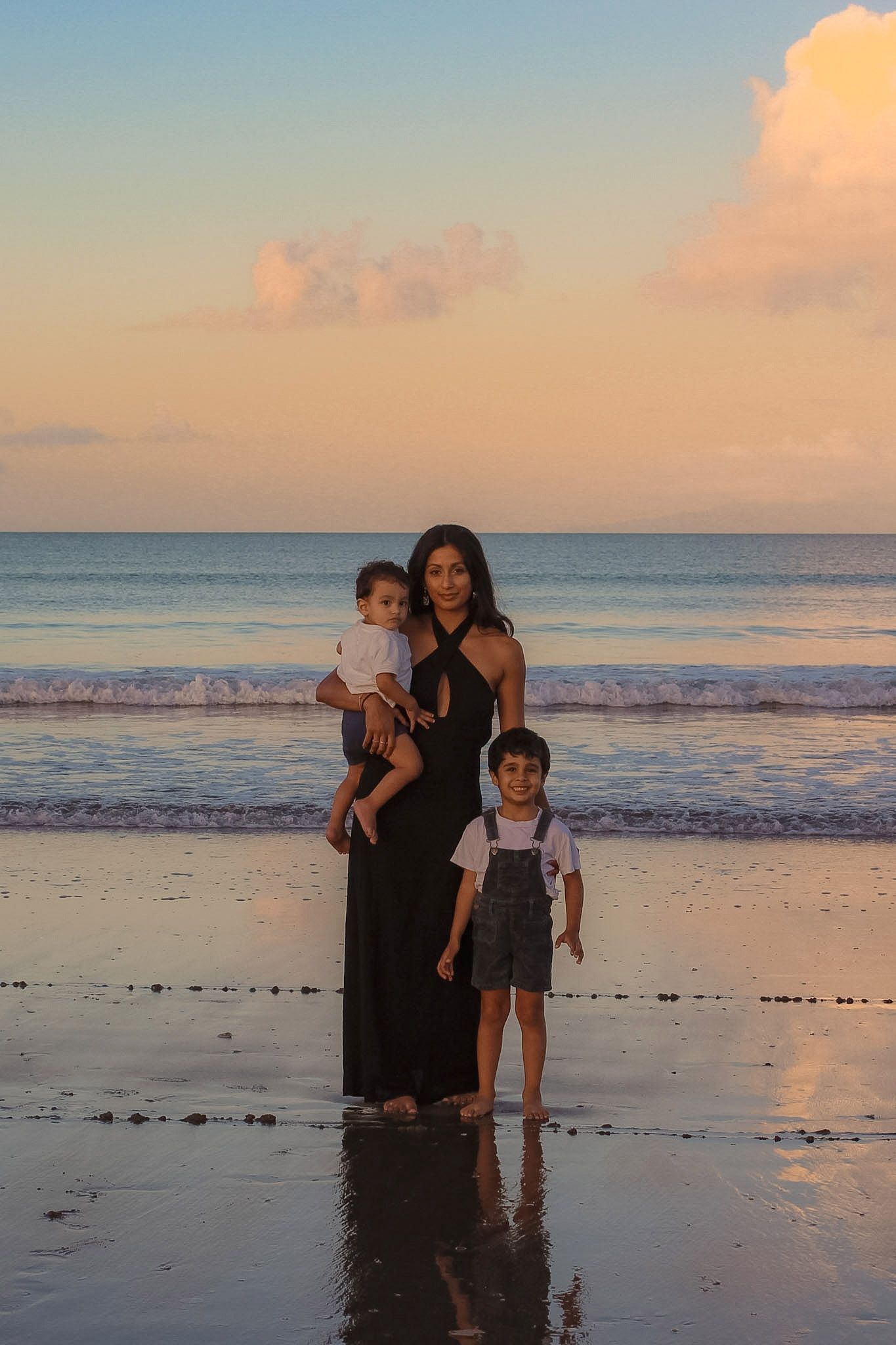 Winter Golden hour family photo.