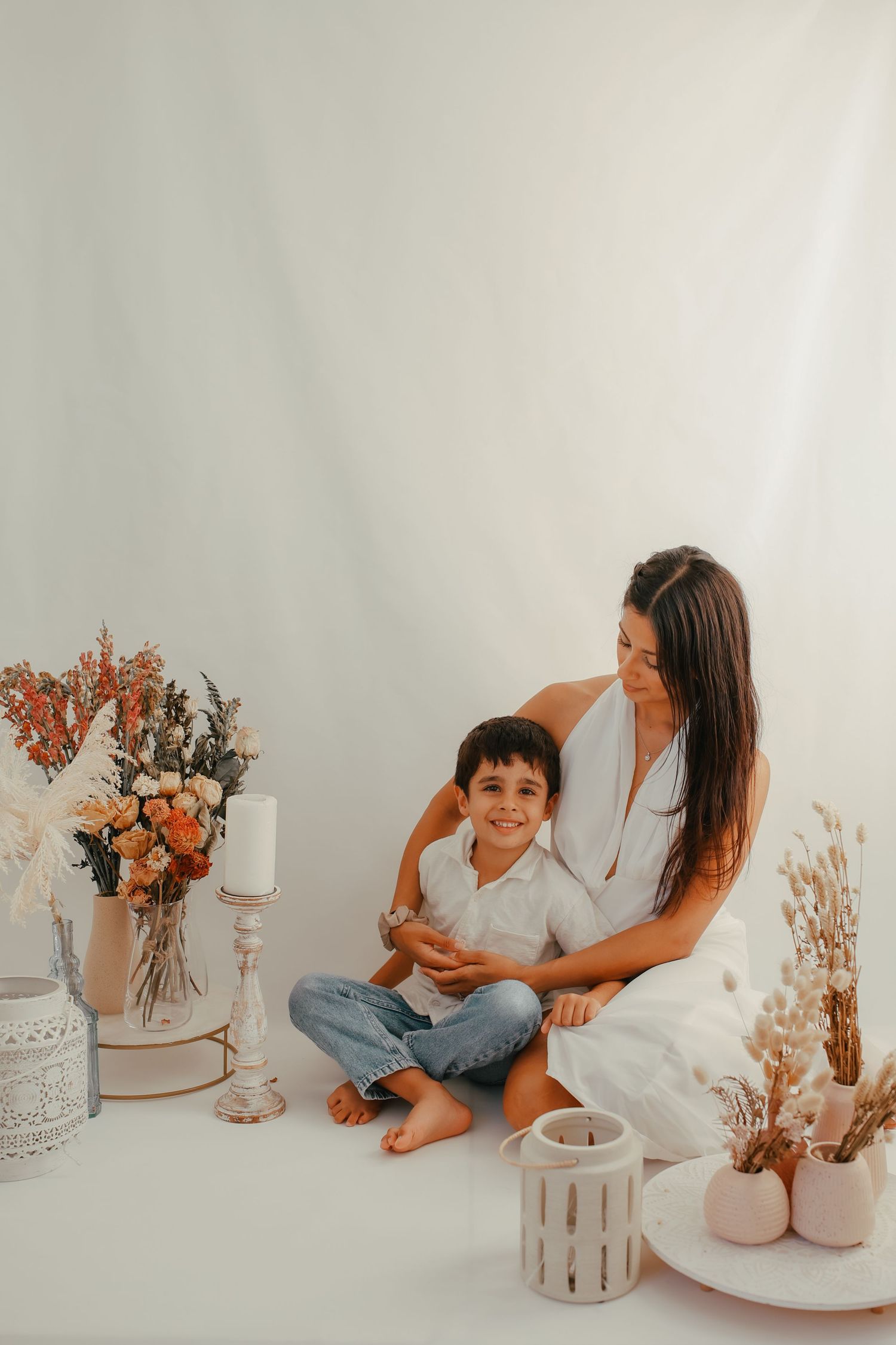 Adventurous Mother’s Day photoshoot in Studio with flowers.