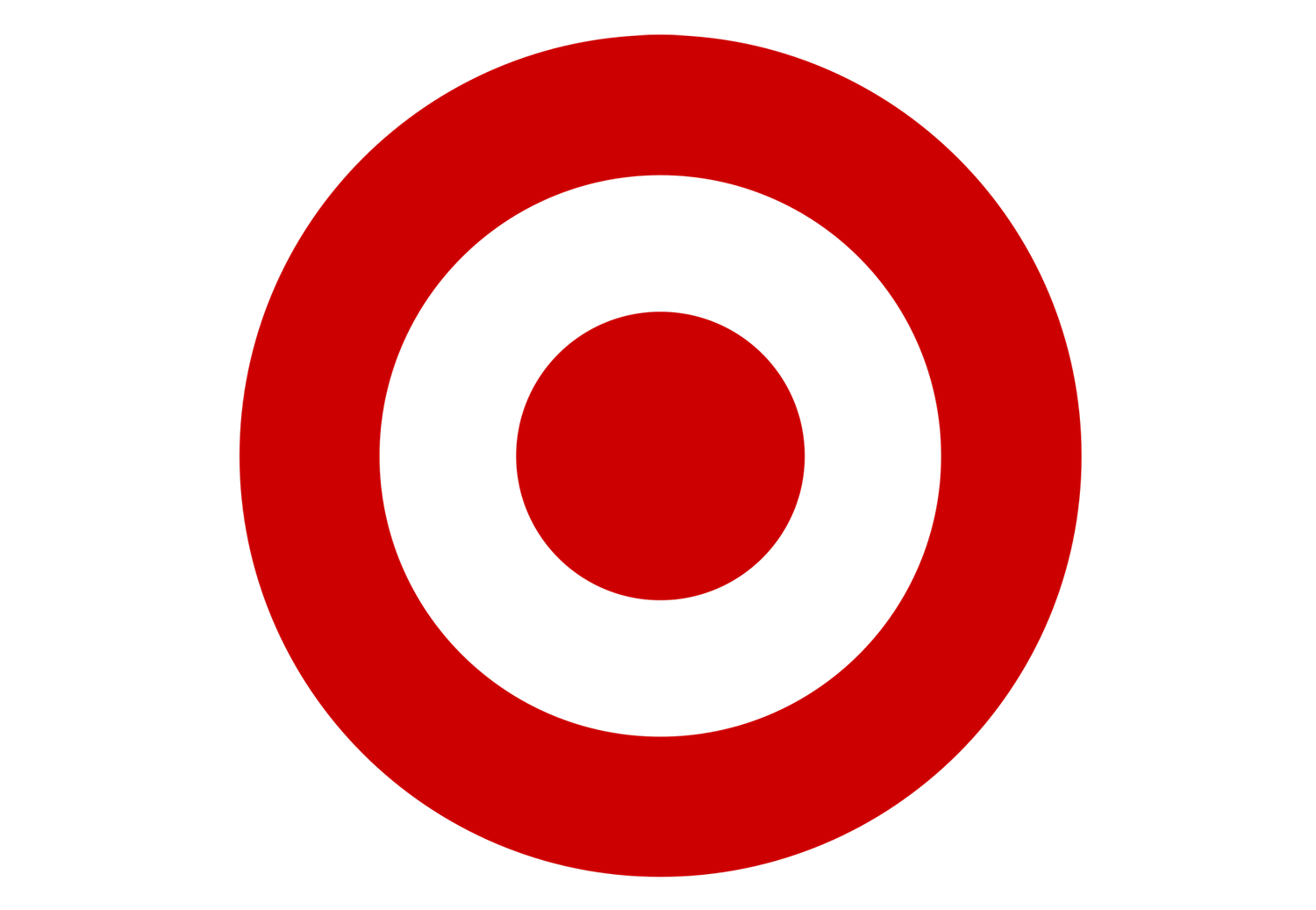 Target corporation bullseye logo design with red and white concentric circles.