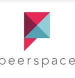 A modern visual rebrand concept for BeerSpace featuring geometric shapes and clean typography in red and blue.