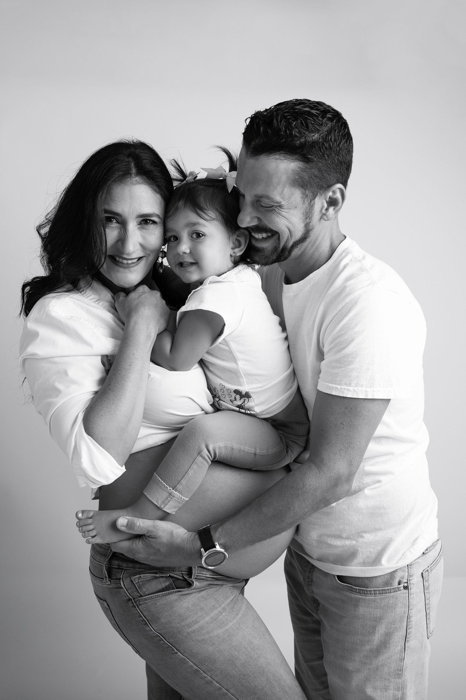 maternity session with family in tampa studio