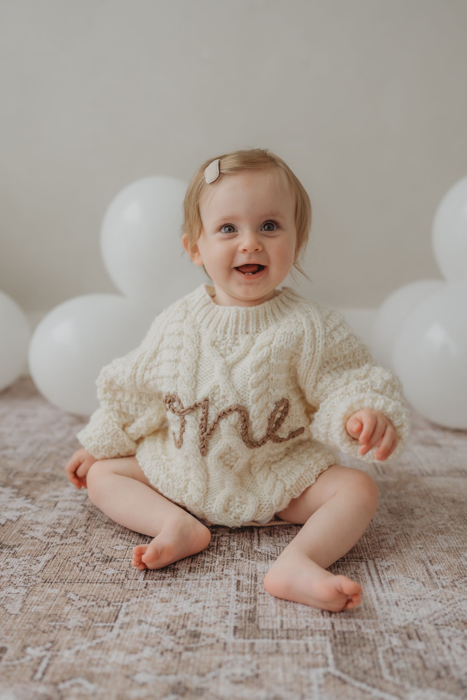 Fun first birthday photo session near Loughborough, Leicestershire.