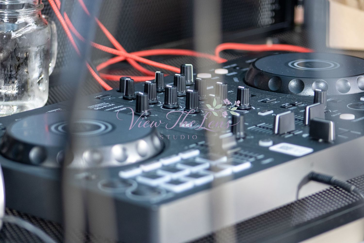 Professional DJ setup providing music and entertainment during a special event.