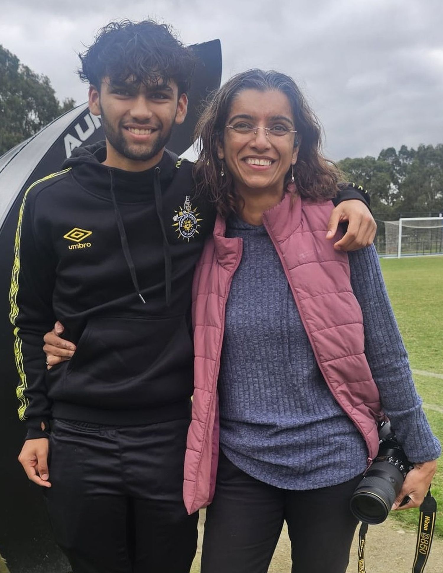 Melbourne photographer Priya and son Vivan at football ground kaptured.by.Priya