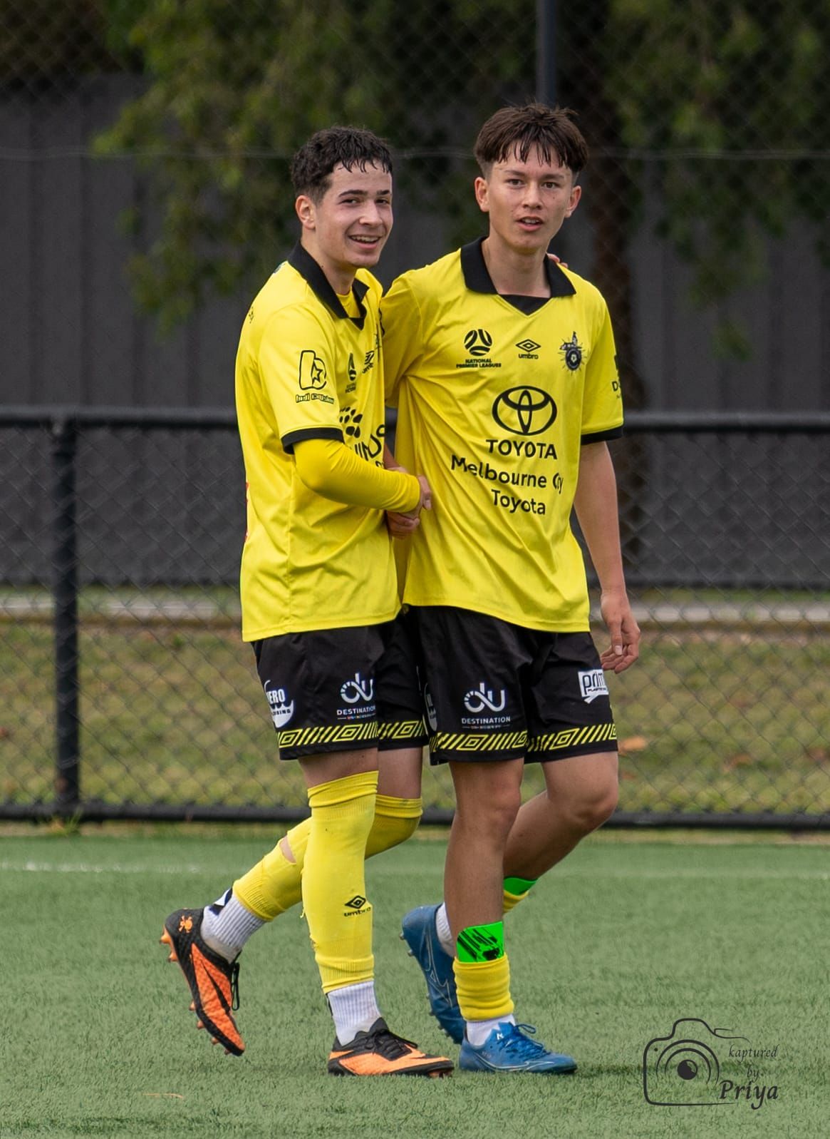 Youth football players near goal Melbourne grassroots sport photography by kaptured.by.Priya