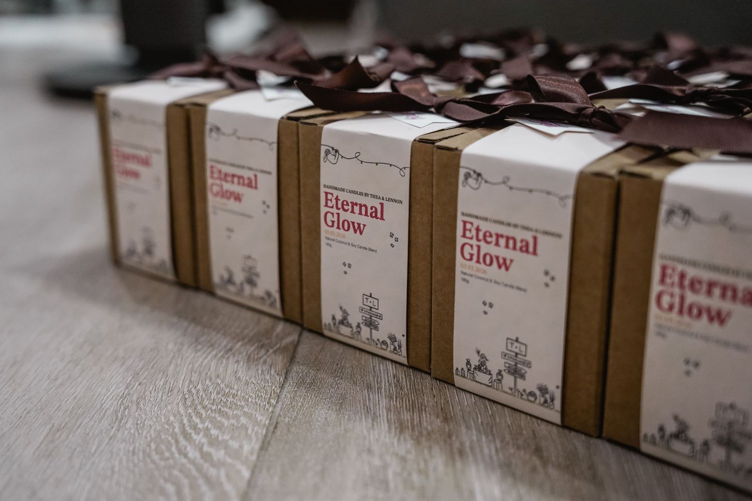 Thea & Lennon's Handmade Candles for Their Wedding