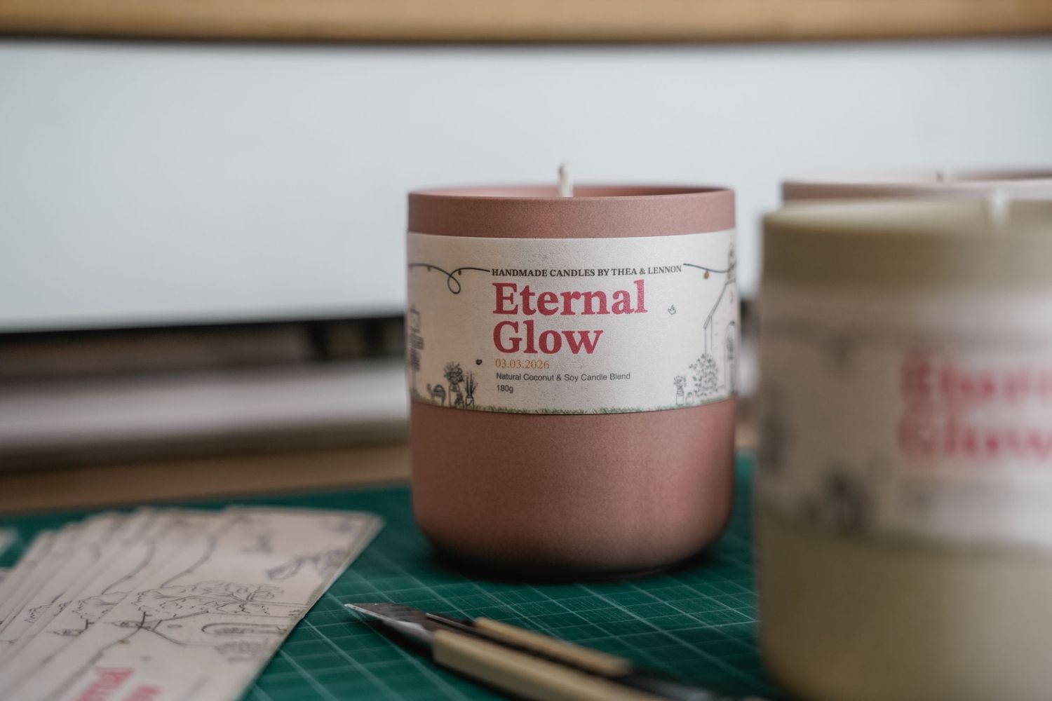 Thea & Lennon's Handmade Candles for Their Wedding