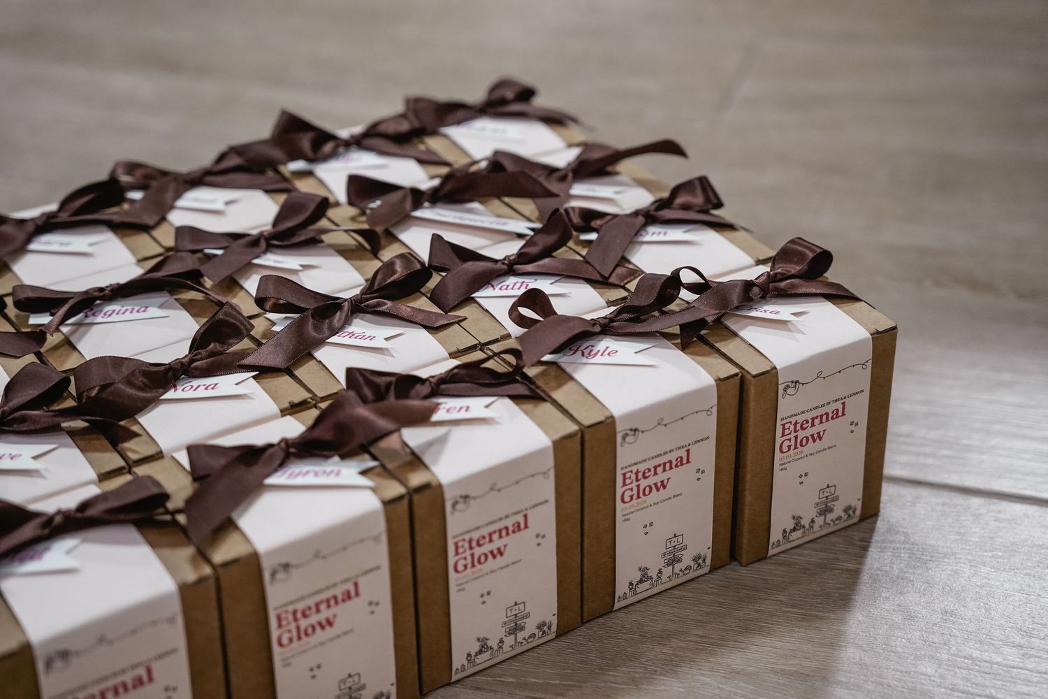 Thea & Lennon's Handmade Candles for Their Wedding