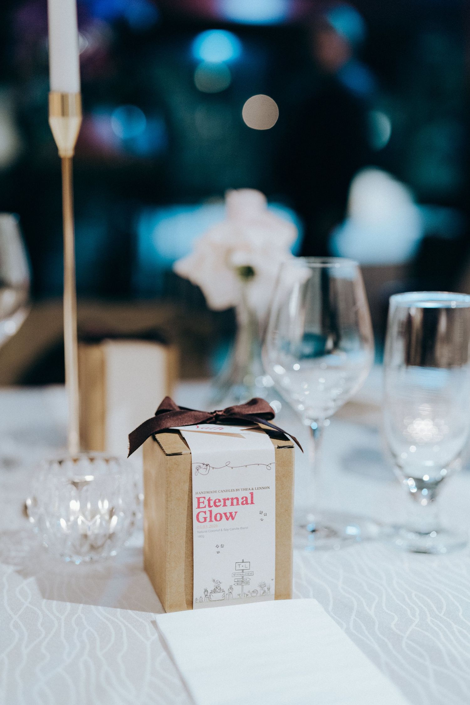 Thea & Lennon's Handmade Candles for Their Wedding