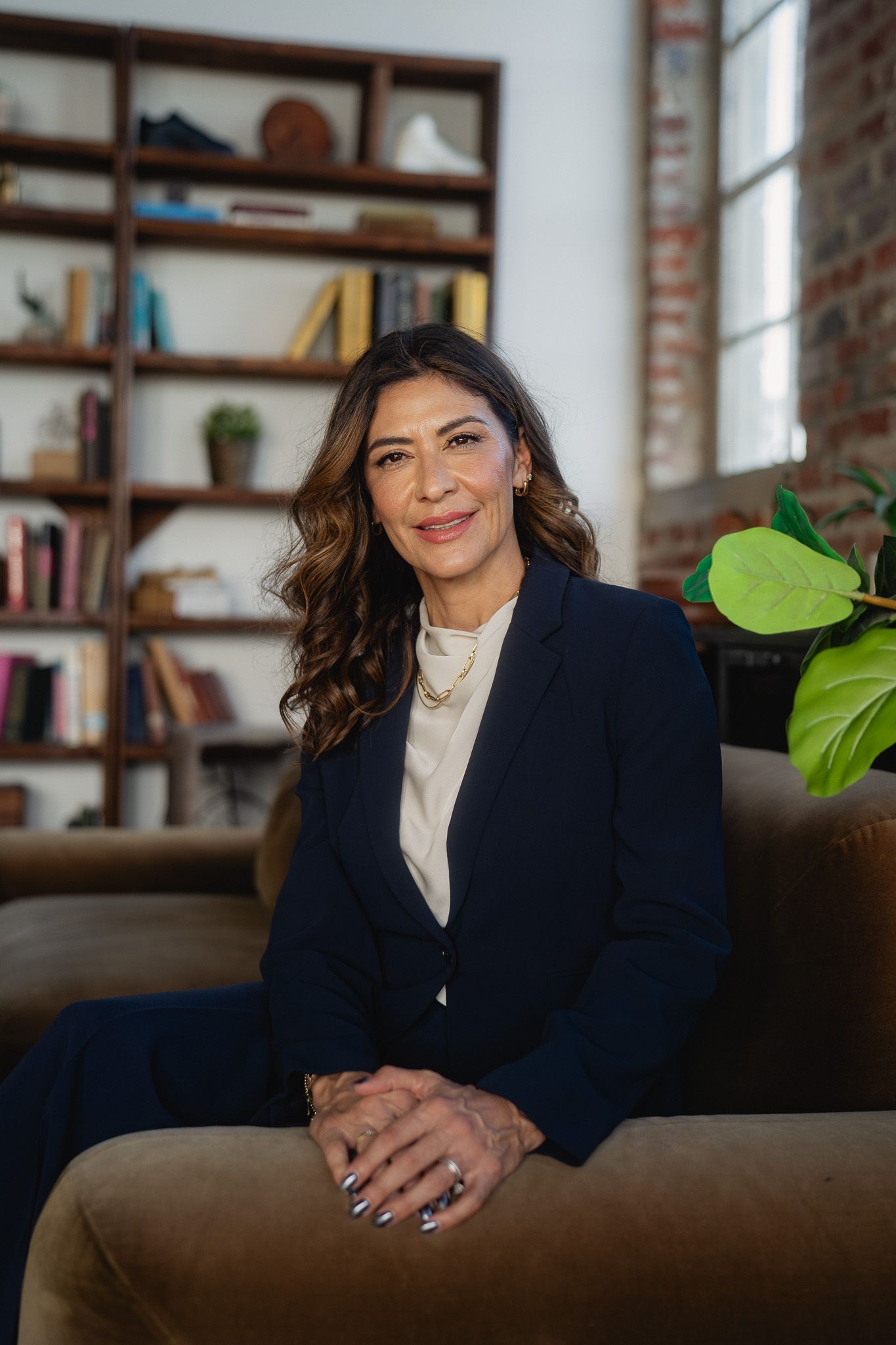 Professional personal branding portrait in Taipei for a consultant in a warm studio setting