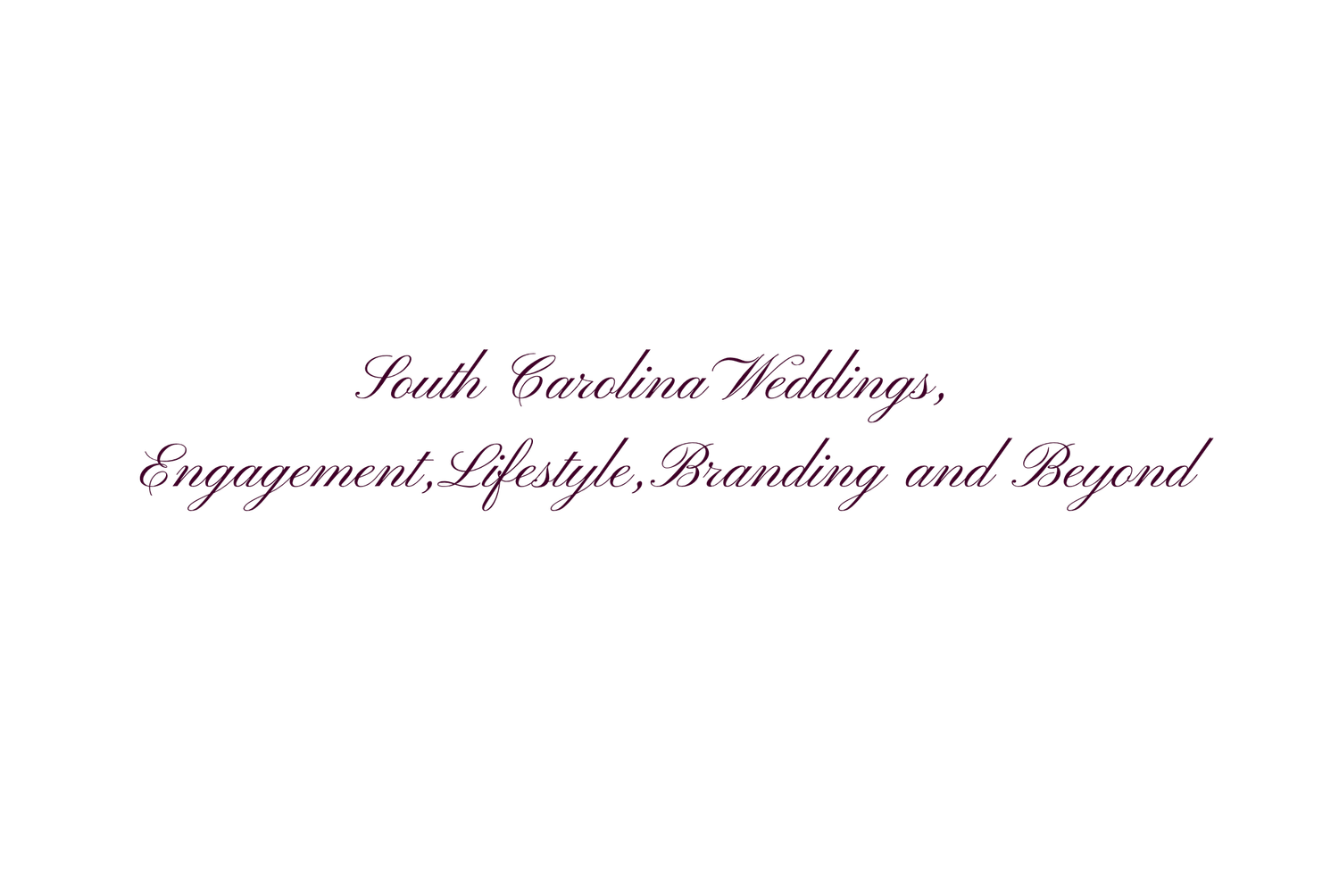 South Carolina Weddings, Engagement, Lifestyle, Branding and Beyond elegant script logo design.