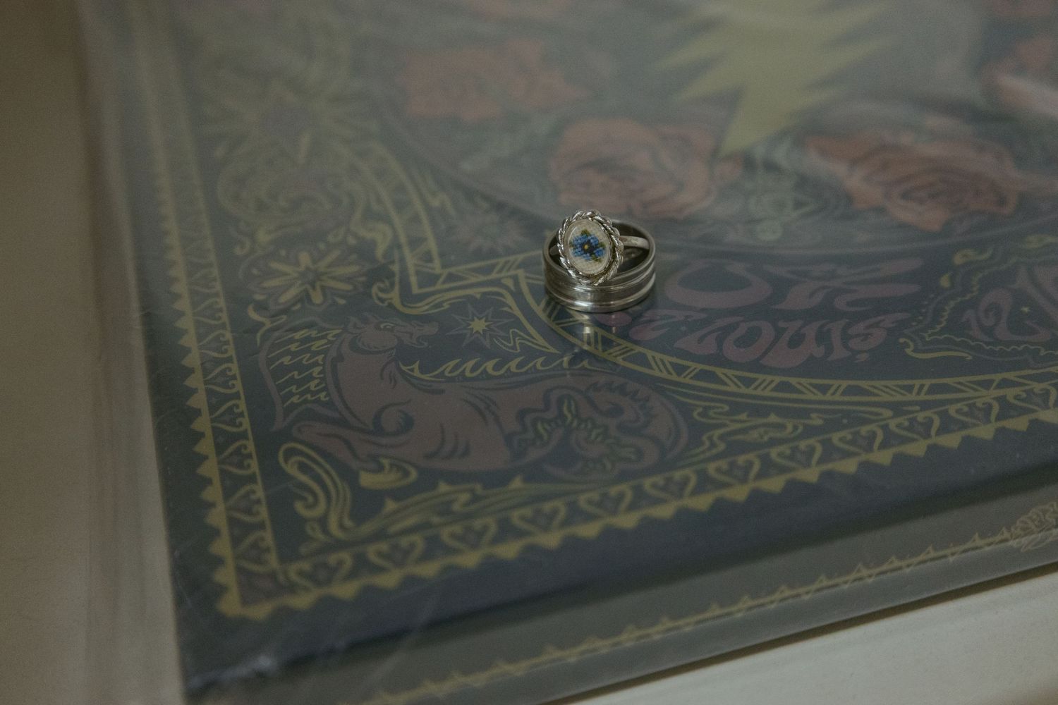 Abstract close-up of decorative pattern details.