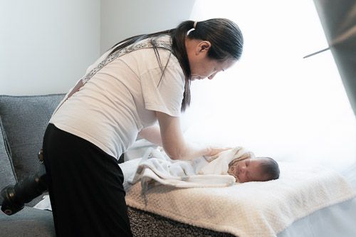 Baby-led newborn photography session
