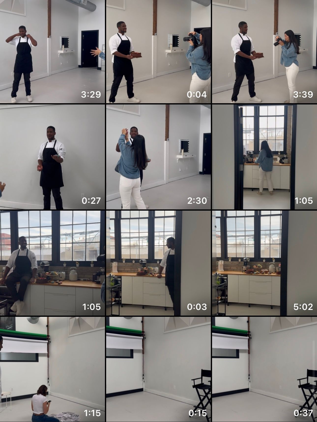 Behind-the-scenes of a brand photoshoot in natural light studio.