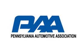 Blue PAA (Pennsylvania Automotive Association) logo with full text underneath.