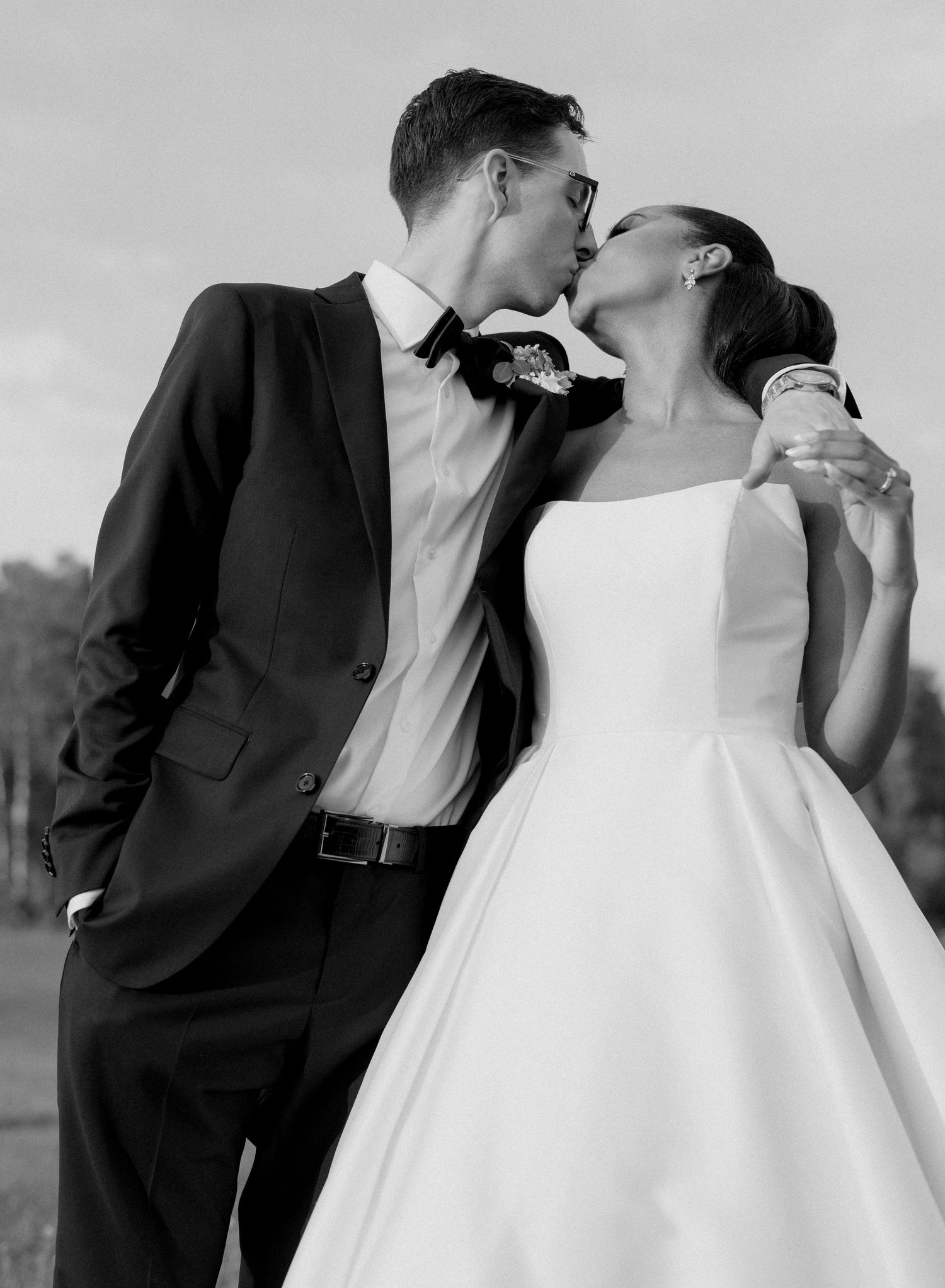Bride & groom portrait.