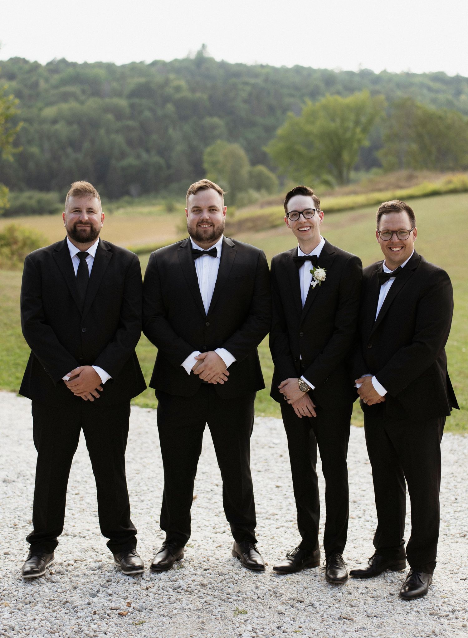 Wedding party group portrait.