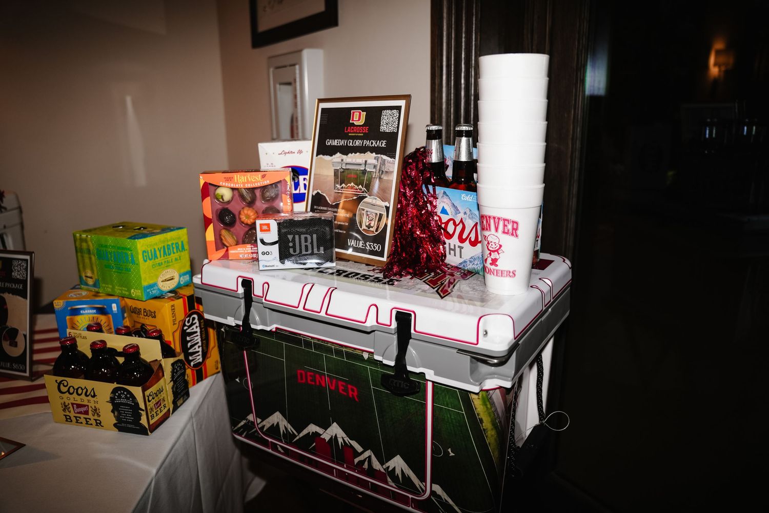 Back of goodies for a banquet.