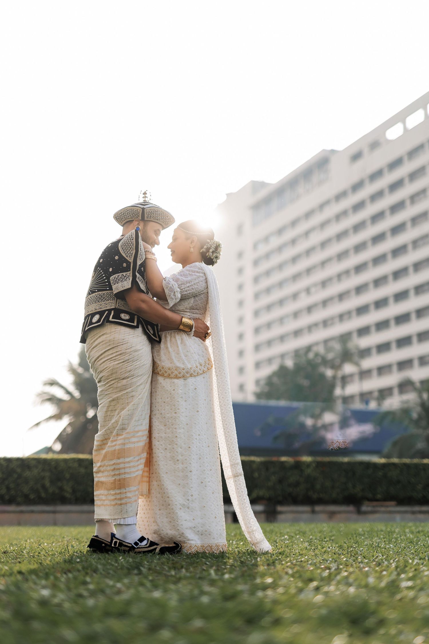 Candid destination wedding moment between bride and groom Natural wedding moments captured in Sri Lanka wedding photography