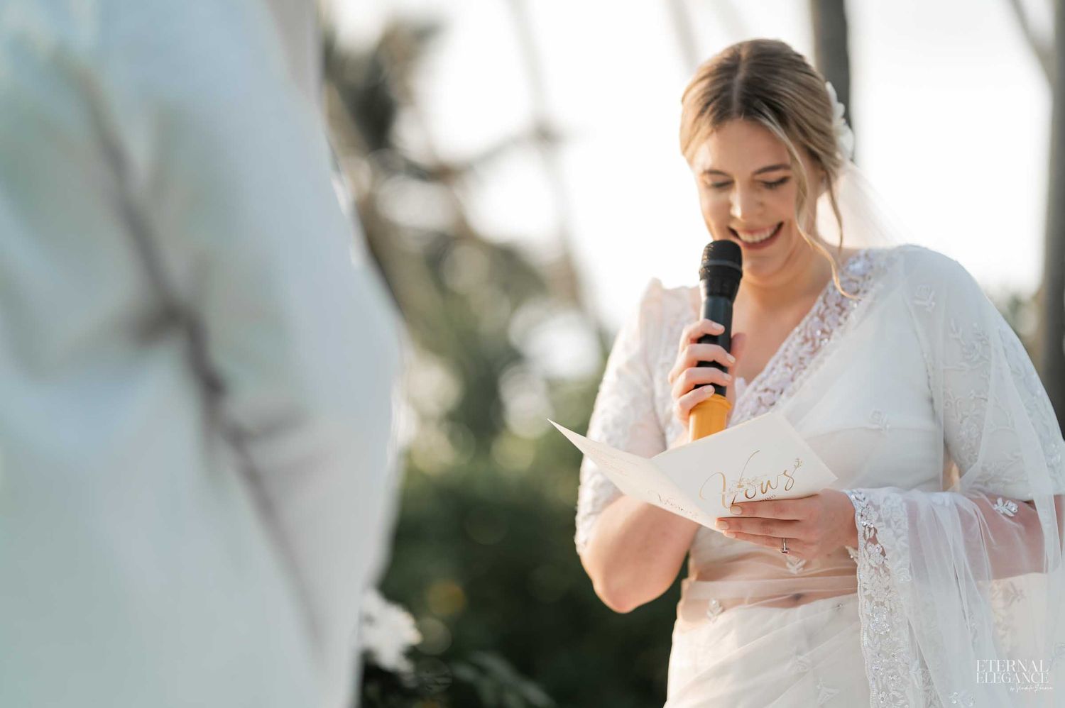 Candid destination wedding moment between bride and groom in Sri Lanka Natural wedding moments captured in Sri Lanka wedding photography