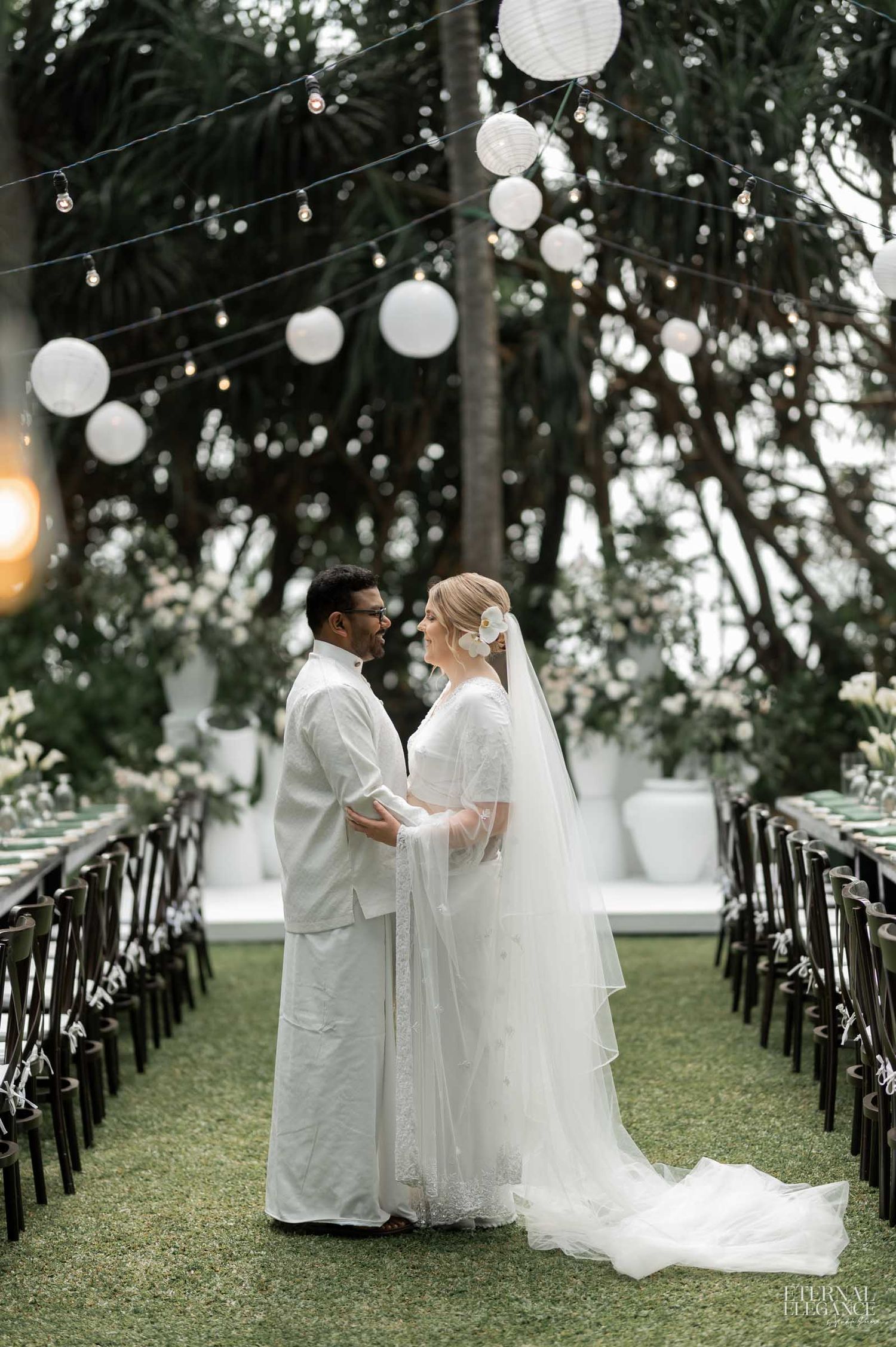 Candid destination wedding moment between bride and groom in Sri Lanka Natural wedding moments captured in Sri Lanka wedding photography