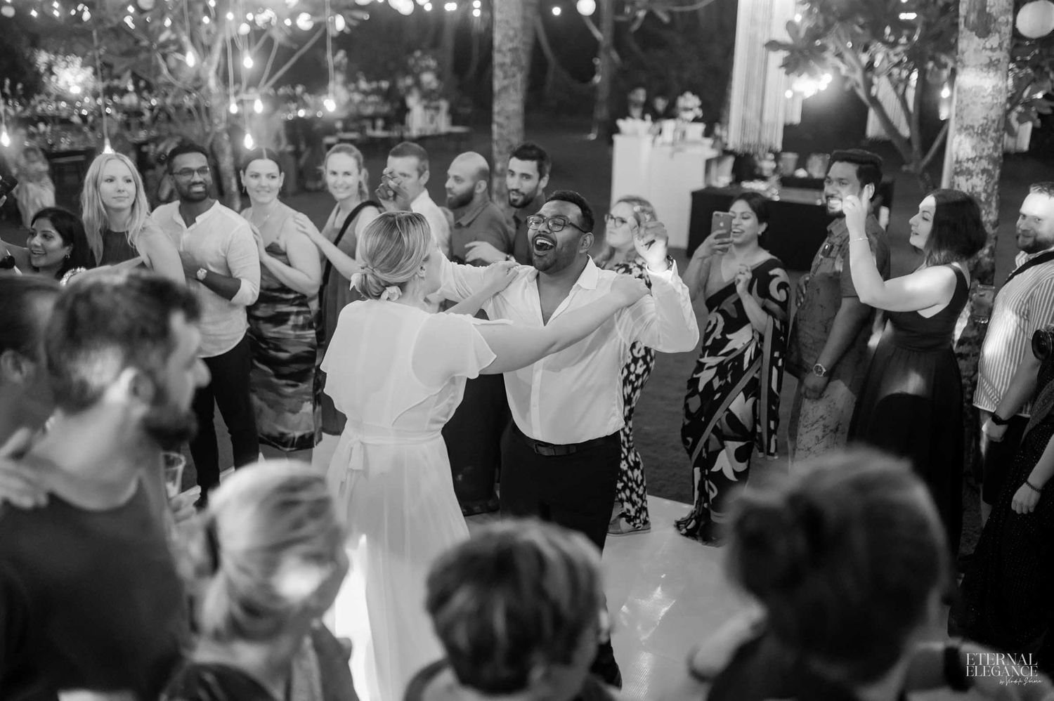 Candid destination wedding moment between bride and groom in Sri Lanka Natural wedding moments captured in Sri Lanka wedding photography