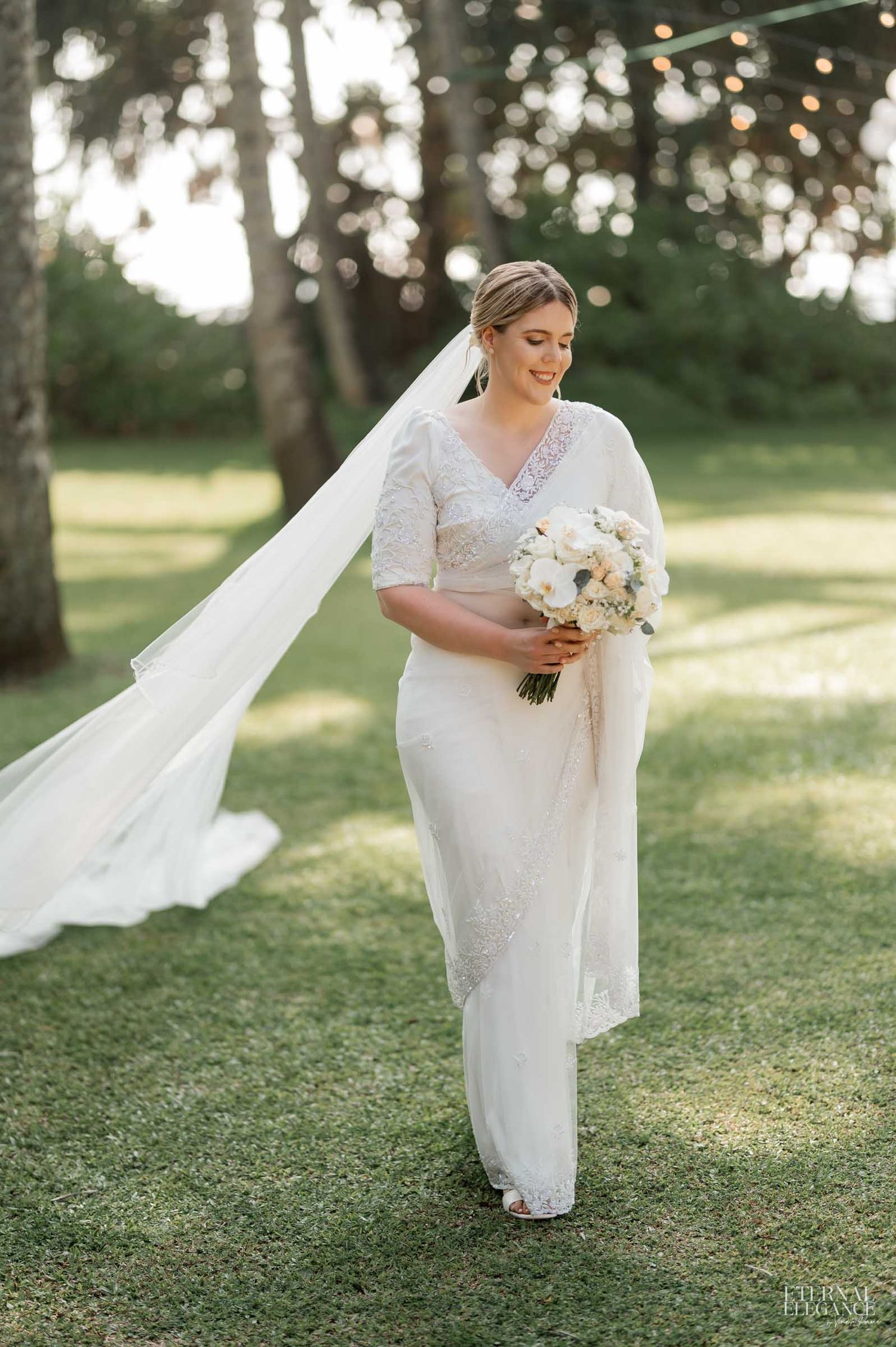 Candid destination wedding Elegant bridal portrait Natural wedding moments captured in Sri Lanka wedding photography