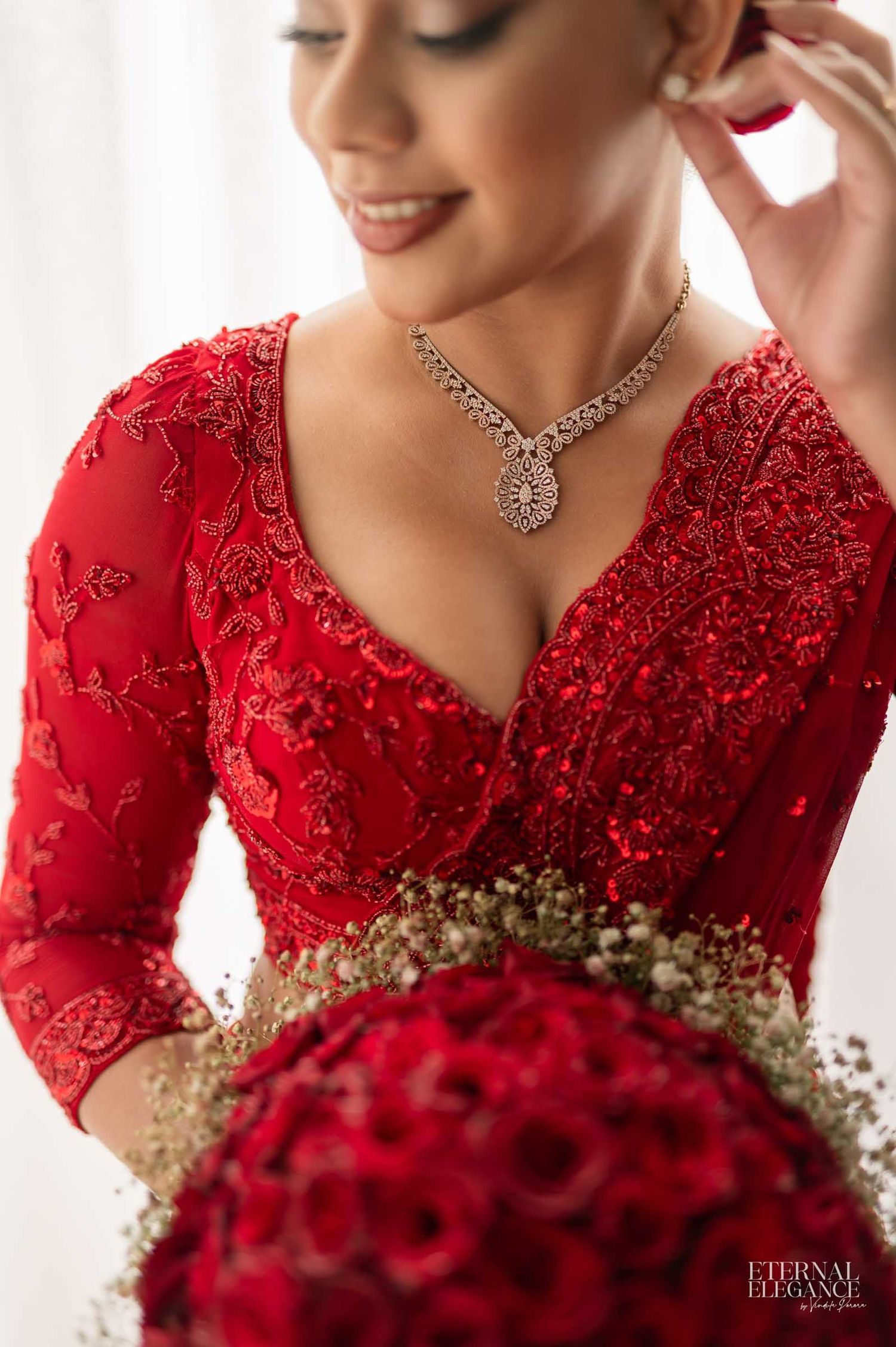 Candid destination wedding Elegant bridal portrait Natural wedding moments captured in Sri Lanka wedding photography