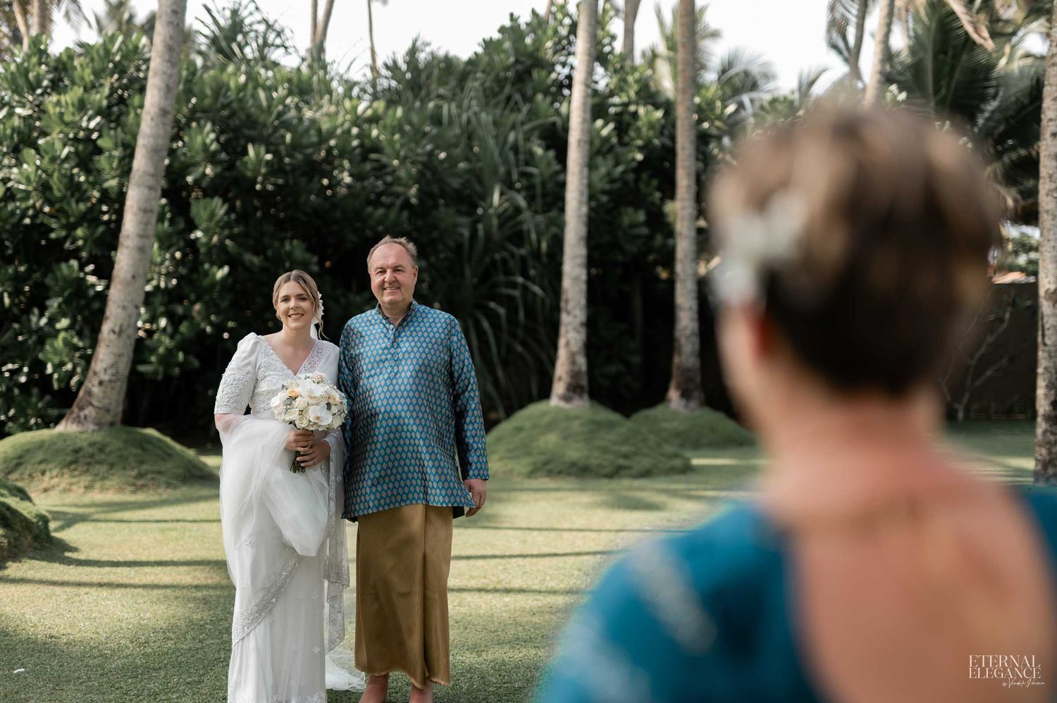 Candid destination wedding moment between bride and groom in Sri Lanka Natural wedding moments captured in Sri Lanka wedding photography