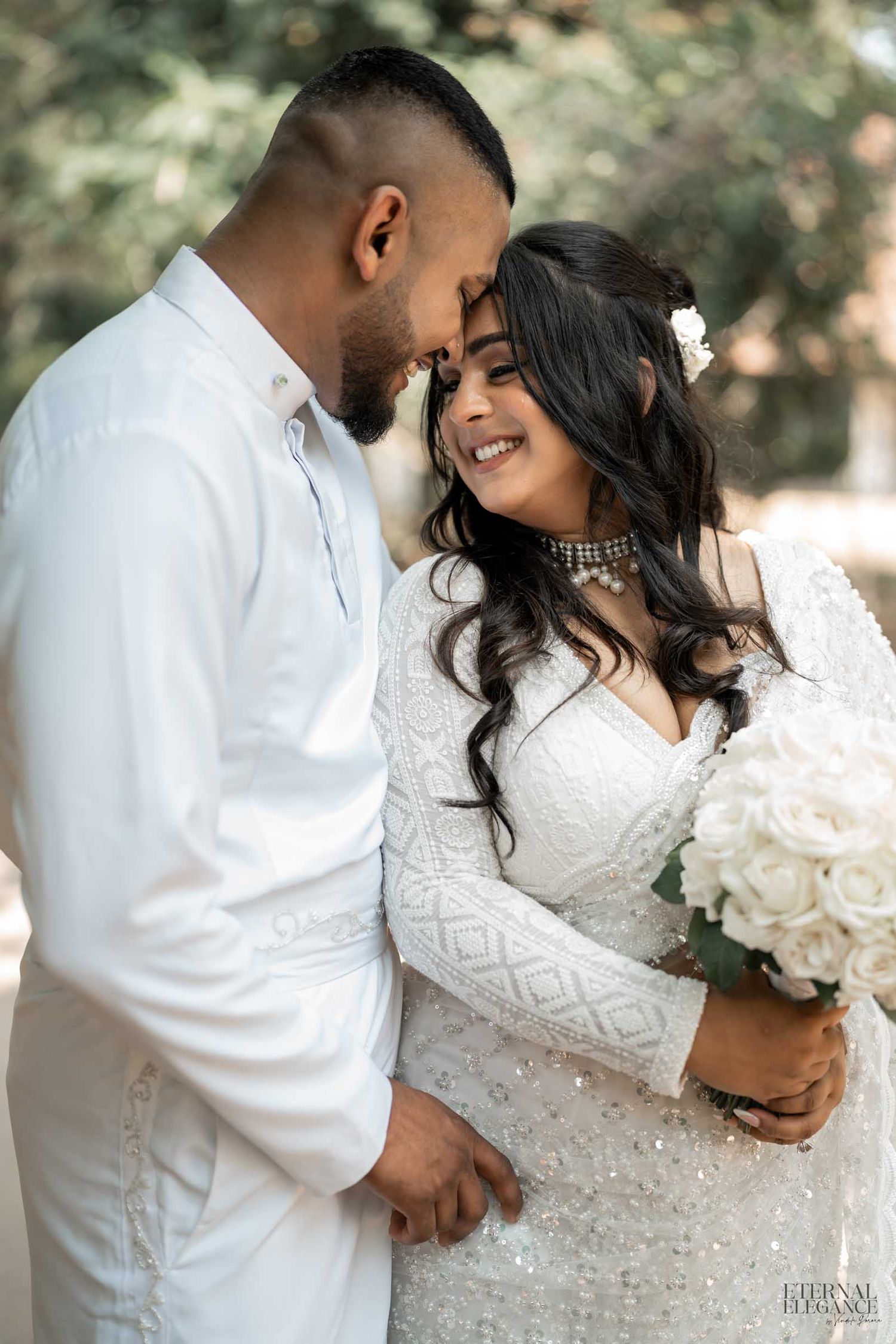 Candid destination wedding moment between bride and groom in Sri Lanka Natural wedding moments captured in Sri Lanka wedding photography