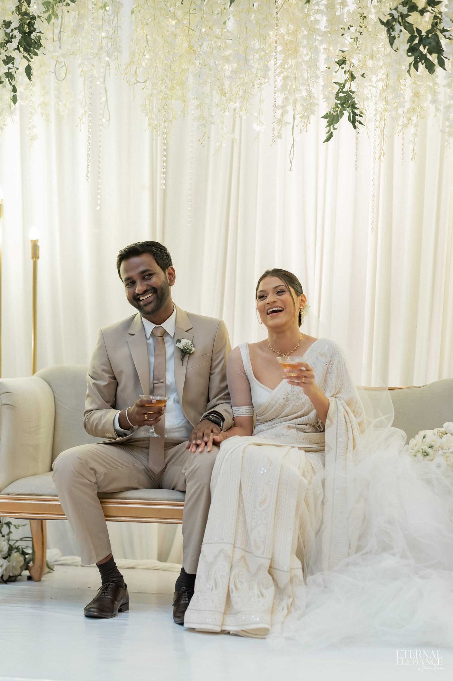 Candid wedding moment between bride and groom in Sri Lanka Natural wedding moments captured in Sri Lanka