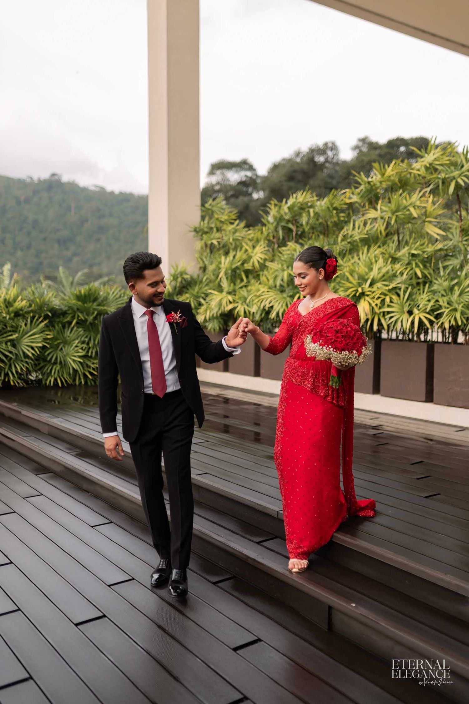 Candid wedding moment portrait between bride and groom Natural wedding moments captured in Sri Lanka