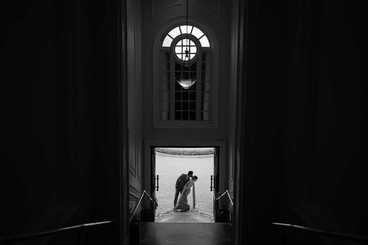 Romantic wedding couple portrait in Sri Lanka