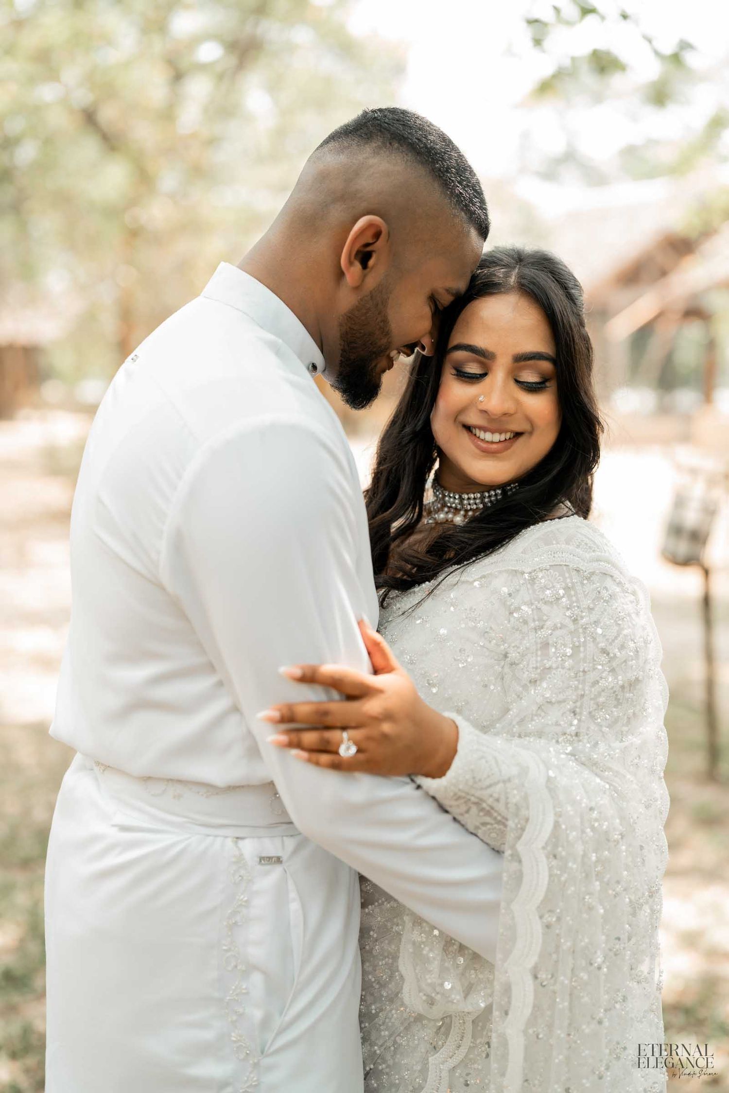 Candid destination wedding moment between bride and groom in Sri Lanka Natural wedding moments captured in Sri Lanka wedding photography