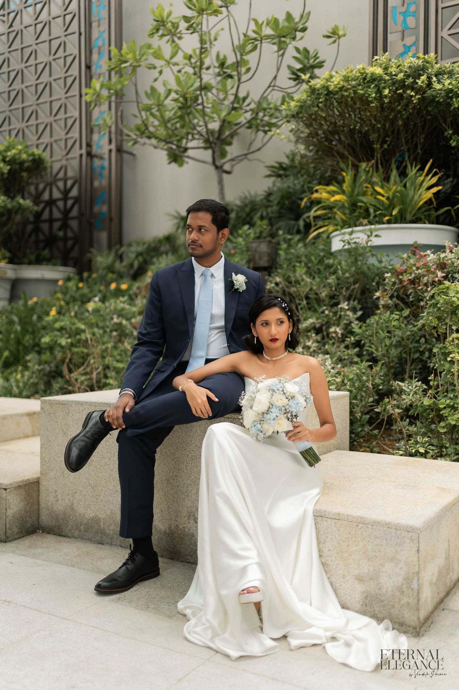 Candid wedding moment portrait between bride and groom Natural wedding moments captured in Sri Lanka