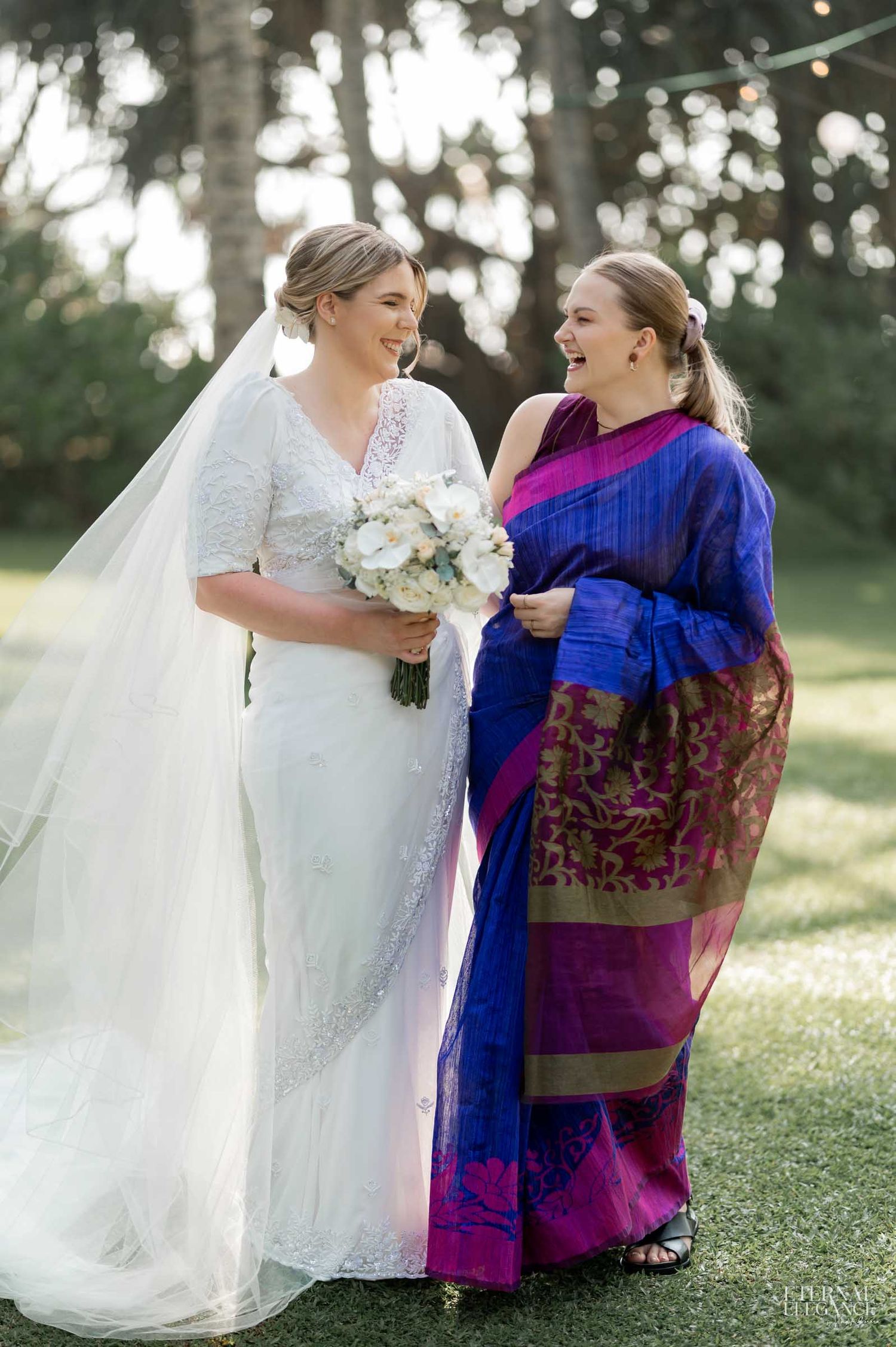 Candid destination wedding moment between bride and groom in Sri Lanka Natural wedding moments captured in Sri Lanka wedding photography