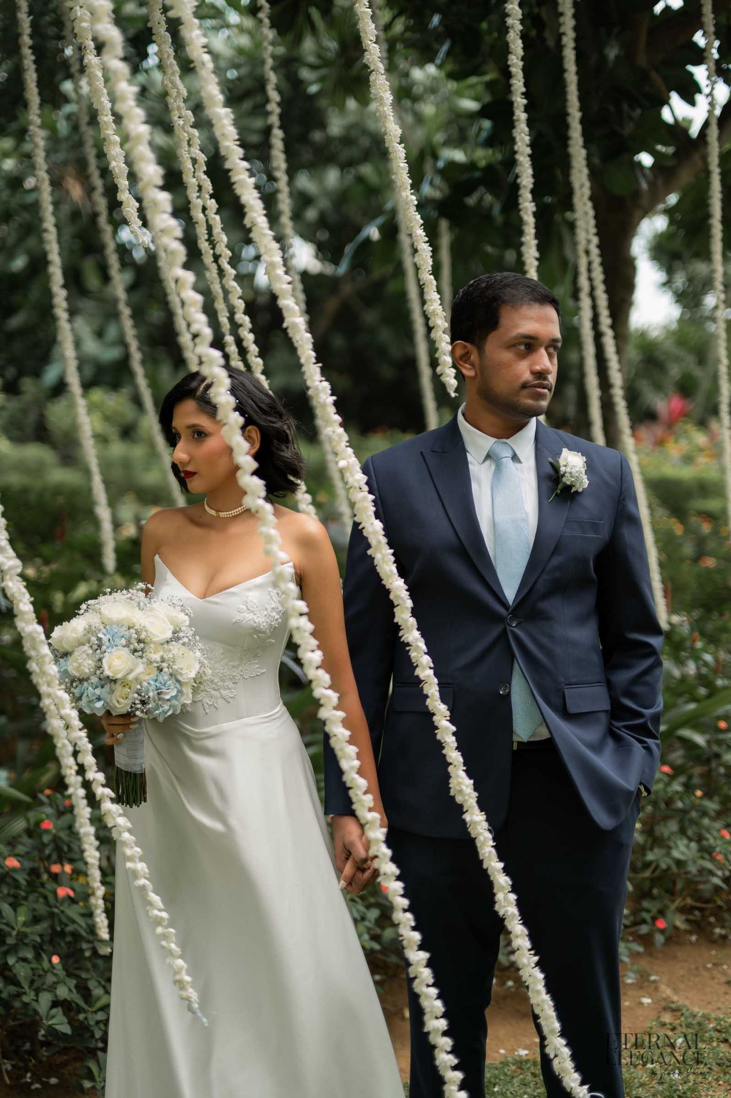 Candid wedding moment portrait between bride and groom Natural wedding moments captured in Sri Lanka