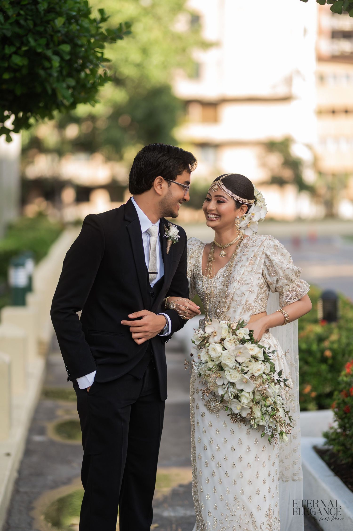 Candid destination wedding moment between bride and groom Natural wedding moments captured in Sri Lanka wedding photography