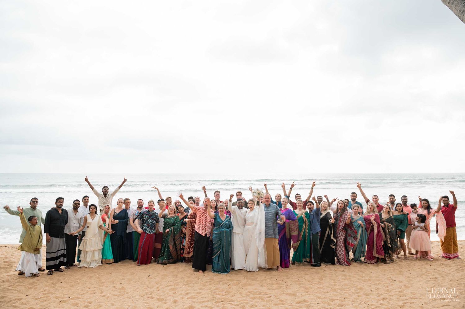 Candid destination wedding moment between bride and groom in Sri Lanka Natural wedding moments captured in Sri Lanka wedding photography