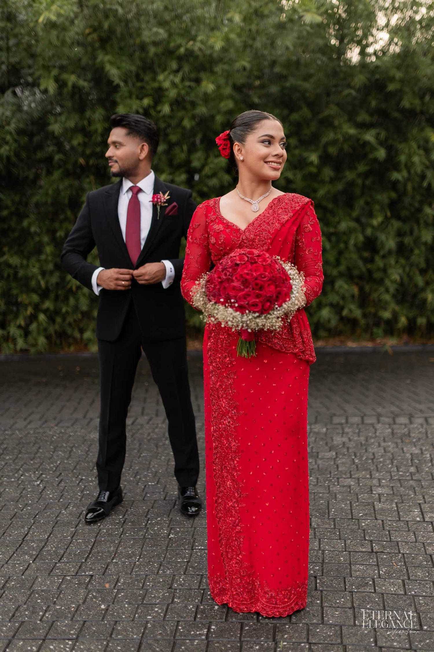 Candid wedding moment portrait between bride and groom Natural wedding moments captured in Sri Lanka